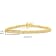 10K Yellow Gold Over Sterling Silver 1.0 Cttw Round-Cut Diamond Tennis Bracelet