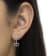 .925 Sterling Silver 1/4 Cttw Diamond Swirl Heart Front/Back Earrings
(I-J Color, I2-I3 Clarity)