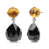 18K Two-tone Round Citrine and Pear Onyx Gemstone with Diamond Accent
Teardrop Dangle Earrings