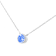 0.10ctw Blue Diamond Bezel Set Solitaire Sterling Silver Necklace