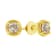 14K Yellow Gold Over Sterling Silver 1/3ctw Round Diamond Solitaire
Milgrain Stud Earrings