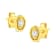 10K Yellow Gold Over Sterling Silver 1/10ctw Miracle-Set Diamond Circle
Shape Stud Earrings