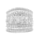 Sterling Silver 2.0ctw Diamond Edge Multi-Row Ring Band ( J-K Color, I3 Clarity)