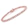 10K Rose Gold Over Sterling Silver 1.0 Cttw Round-Cut Diamond Tennis Bracelet