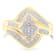 10K Yellow Gold Diamond Bypass Cluster Ring (1 Cttw, I-J Color, I2-I3 Clarity)