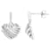 Sterling Silver Heart Diamond Accent Puff Earrings (I-J, I1-I2)