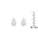 0.20ctw Round Brilliant-Cut Near Colorless Diamond Bezel-Set Stud 10K
White Gold Earrings