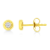10K Yellow Gold Over Sterling Silver 1/10ctw Miracle-Set Diamond Circle
Shape Stud Earrings