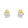 10K Yellow Gold Over Sterling Silver Diamond Stud Earring 1/4ctw