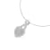 Sterling Silver 1/3ctw Diamond Awareness Ribbon Halo Heart 18"
Pendant w\chain