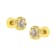 14K Yellow Gold Over Sterling Silver 1/2ctw Round Diamond Solitaire Stud Earrings
