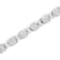 14K White Gold 4 7/8ctw Round Diamond Round Cluster and X-Link Tennis Bracelet
