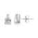 14K White Gold 1/2ctw Pear Shape Solitaire Lab Grown Diamond Stud Earrings