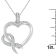 Sterling Silver 1/6ctw Diamond Heart Pendant w\chain (H-I, I1-I2)