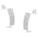Sterling Silver Rose Cut Diamond J Shape Hoop Earrings 1.0ctw