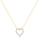 14K Yellow Gold Over Sterling Silver 2.0ctw Diamond Open Heart Necklace
(K-L Color, I2-I3 Clarity)