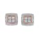 Diamond Accented Square-Shaped 10K Tri-Color Gold Over Sterling Silver
Milgrain Stud Earrings