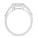 Sterling Silver 1.0ctw Diamond Emerald-Shaped Cluster with Halo Ring
(I-J Color, I3 Clarity)
