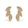 10K Yellow Gold 1/10 Cttw Diamond Triple Leaf Stud Earring (H-I Color,
I1-I2 Clarity)