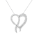 Sterling Silver 1ctw Diamond Heart and Ribbon 18" Pendant
w\chain(I-J Clarity, I2-I3 Color)