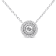Sterling Silver 1/2 Cttw Round Diamond Halo Circle Pendant 18"
Necklace (I-J Color, I2-I3 Clarity)