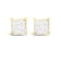 10K Yellow Gold Princess-cut Diamond Earrings 0.25ctw