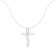 0.25ctw Diamond Cross Sterling Silver Necklace