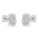 0.16ctw Diamond Swirl Cluster Sterling Silver Stud Earrings