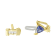 14K Yellow Gold 5.15ctw Round-Cut Diamond and Tanzanite Bracelet