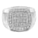 14K White Gold Men's Diamond Squared Band Ring (1 cttw, H-I Color,
SI2-I1 Clarity)