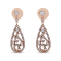 18K Rose Gold 1 1/4 Cttw Diamond Teardrop Shaped Drop and Dangle Screw
Back Stud Earrings