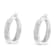 Sterling Silver 1/10ctw Miracle Set Diamond Full Circle Hoop Earrings