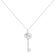 .925 Sterling Silver Diamond Accent Zodiac Key Pendant Necklace