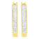 10K Yellow Gold 1/2ctw Invisible Set Princess-cut Diamond Hoop Earrings