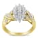 10K Two-Toned Round Baguette Diamond Cluster Ring (1/2 Cttw, I-J Color,
I2-I3 Clarity)