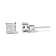 .925 Sterling Silver 1/4 Cttw Invisible Set Princess Diamond Composite
Quad Stud Earrings