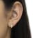 10K Yellow Gold 3/4 Cttw Pave and Channel Set Diamond Triple Row Modern
Hoop Earrings