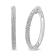 18K White Gold 2 1/3ctw Pave Set Diamond Semi Eternity Leverback Hoop Earrings