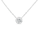 0.10ctw Diamond Bezel Set Solitaire 10K White Gold Necklace (H-I, SI2-I1)