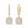 14K Yellow Gold 5/8 Cttw Invisible-Set Princess Diamond Square Halo
Dangle Earring