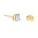 10k Yellow Gold Princess Diamond Quad Stud Earrings 1/4ctw