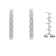 0.16ctw Diamond Milgrain Sterling Silver Hoop Earring
