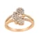 0.50ctw Diamond Bypass 14K Rose Gold Over Sterling Silver Ring