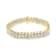 14K Two-Tone 5.0ctw Round and Baguette Cut Diamond 7" Reflective
Tennis Bracelet