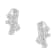 14K White Gold 2.0ctw Round-Brilliant Cut Diamond Domed X Shaped Omega
Back Stud Earrings