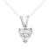 AGS Certified 14K White Gold 3/4ctw Heart Shaped Solitaire Diamond
18" Pendant w\chain