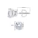14K White Gold 3.0 Cttw 4-Prong Set Round Solitaire Lab Grown Diamond
Screwback Stud Earrings