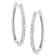 14K White Gold 2.0ctw Round Brilliant Cut Diamond Oblong Hinged
Leverback Hoop Earrings