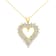 4.00ctw Diamond Cluster 14K Yellow Gold Over Sterling Silver Heart Necklace