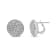 18K White Gold 3 1/2ctw Shared Prong Set Diamond Cluster Composite Disc
Stud Earrings